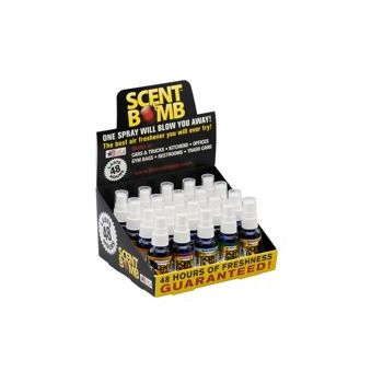 Scent Bomb Spray Assorted Display - Assortment 2 (Tangerine, Green, Pomegranate, Baby Powder, Vanilla) 1oz 20ct