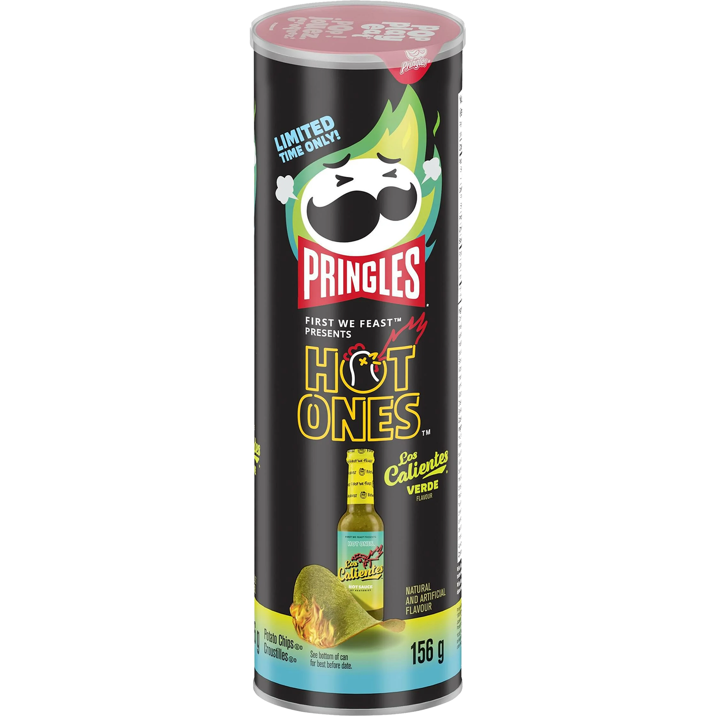Pringles Hot Ones Los Calientes Verde 5.57oz 14ct