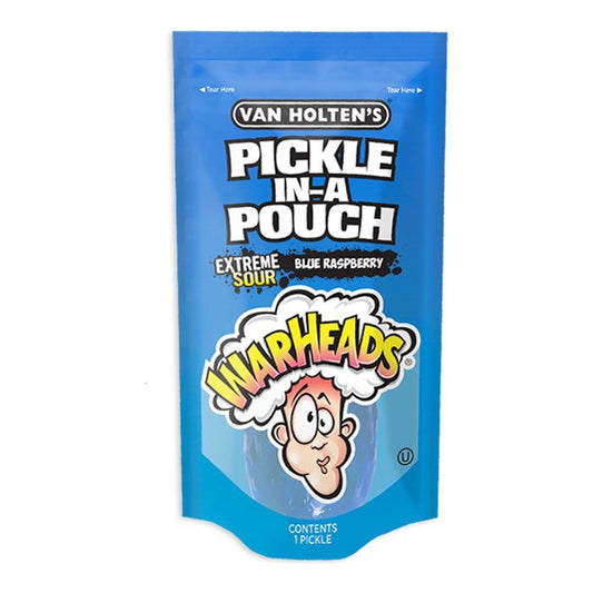 Van Holten's Jumbo Pickle Warheads Sour Blue Raspberry 5oz 12ct