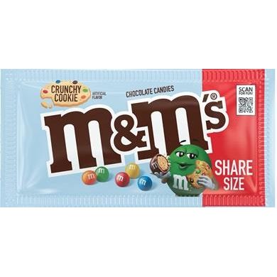 M&M King Size Bag Crunchy Cookie 2.83oz 24ct