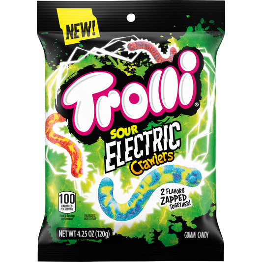 Trolli Peg Bag Electric Crawlers 4.25oz 12ct