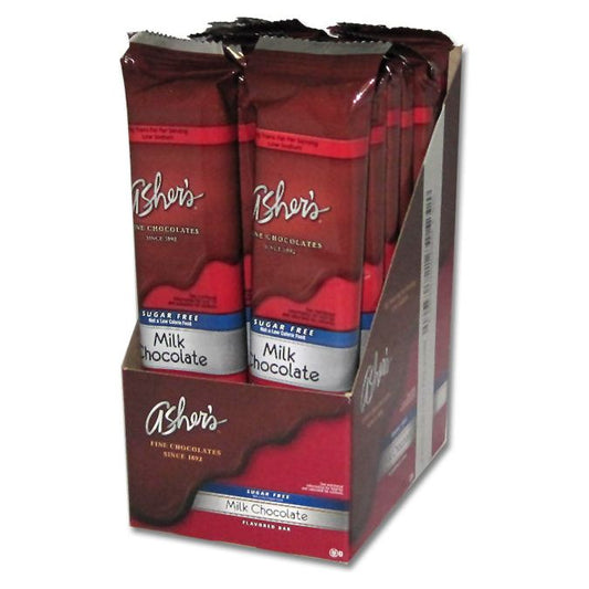 Asher's Sugar Free Chocolate - Milk 1.62oz 12ct