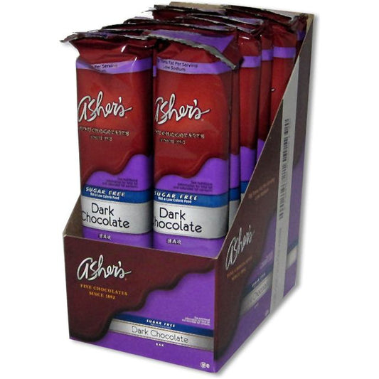 Asher's Sugar Free Chocolate - Dark 1.62oz 12ct