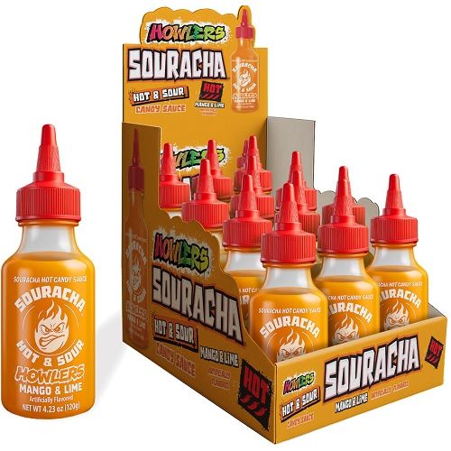 Howlers Souracha Hot & Sour Candy Sauce 4.23oz 12ct