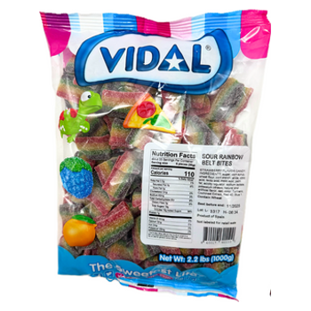 Vidal Bulk Sour Rainbow Bites 2.2 lbs 1ct