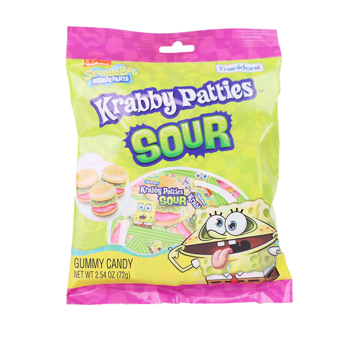 Gummy Krabby Patties Sour Peg Bag 2.54oz 24ct