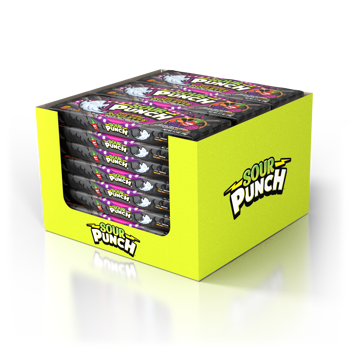 Sour Punch Ghost Pepper Roulette Straws Tray 3.2oz 24ct