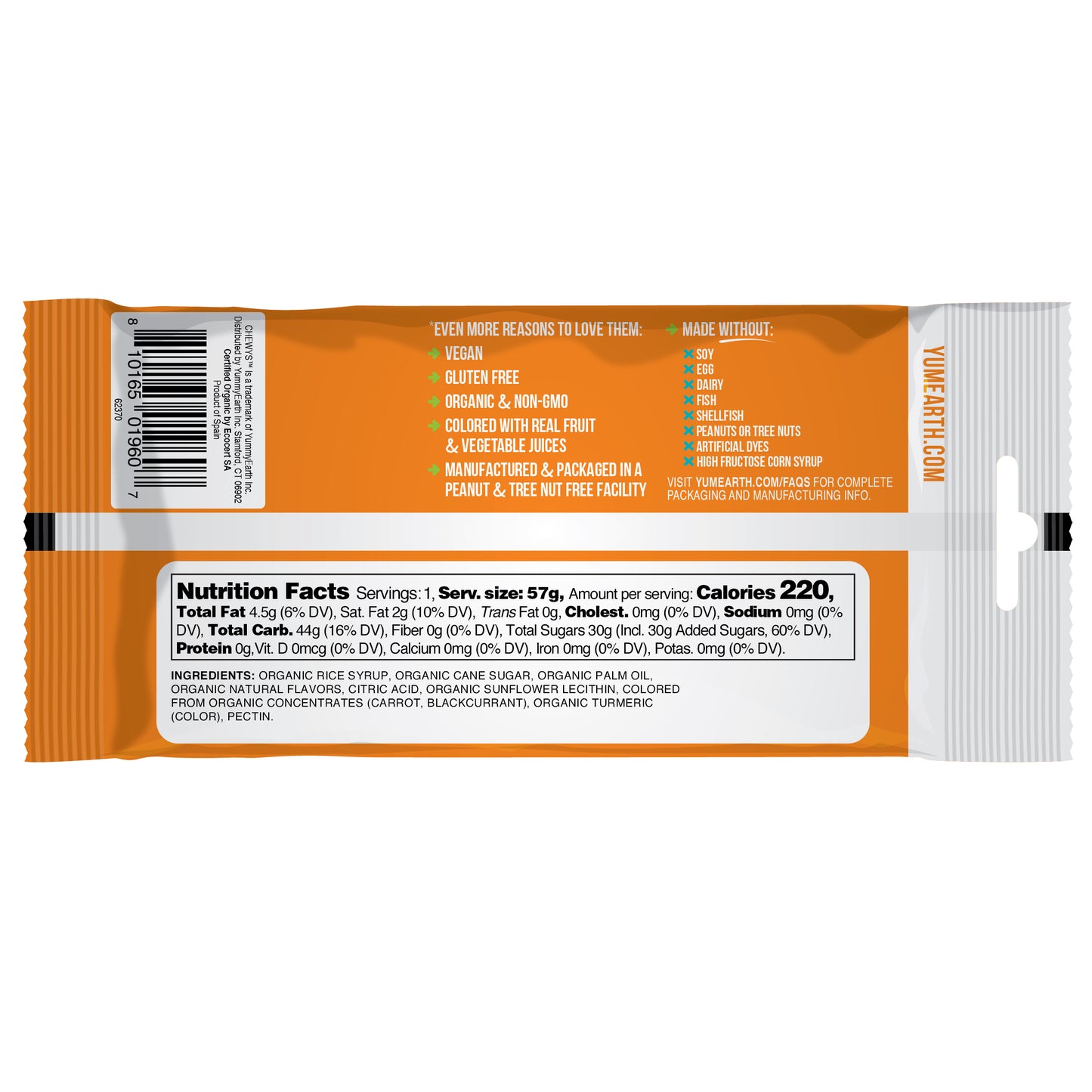 YumEarth Organic Chewys 2oz 12ct