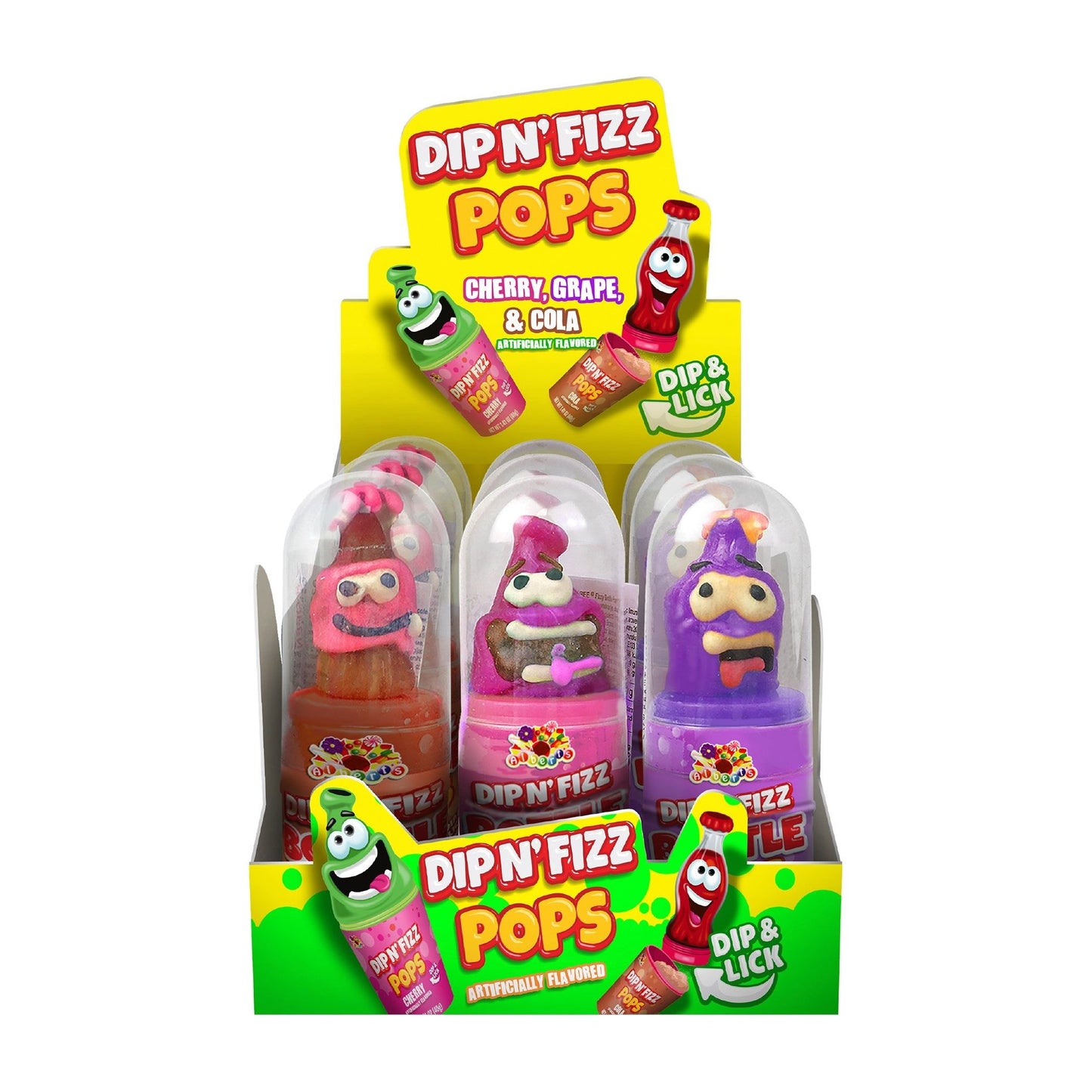 Alberts Dip N' Fizz Bottle Pops 1.41oz 12ct