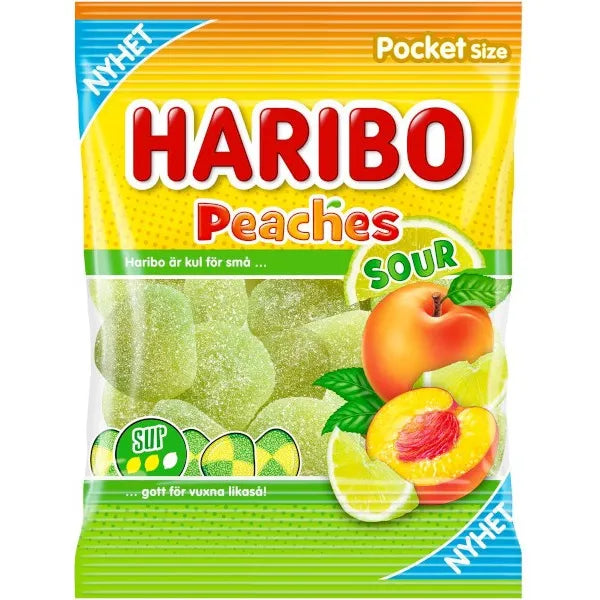 Haribo Sour Peaches 70g 24ct (Sweden)
