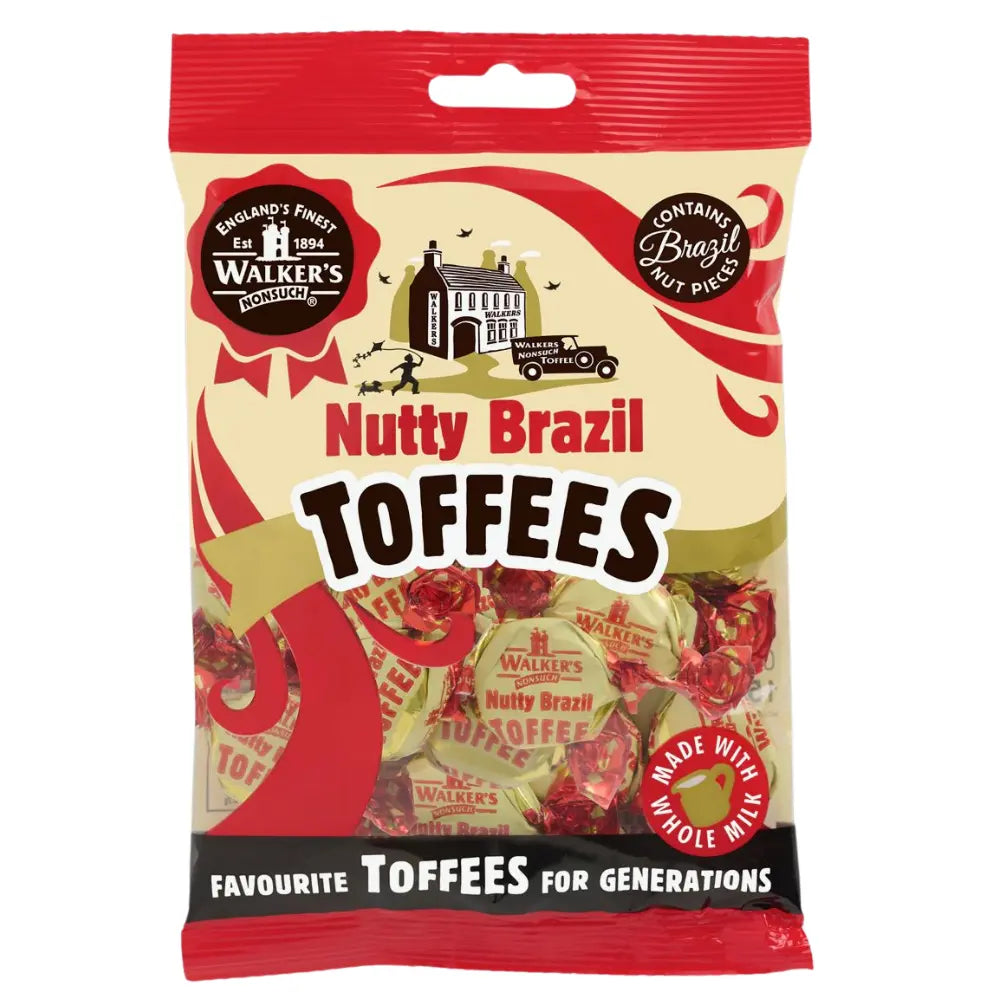 Walkers Bags Nutty Brazil Toffee 150g 12ct (UK)