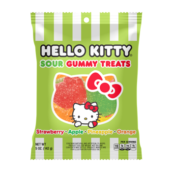 Hello Kitty Sour Gummi Treats Peg Bag 5oz 12oz