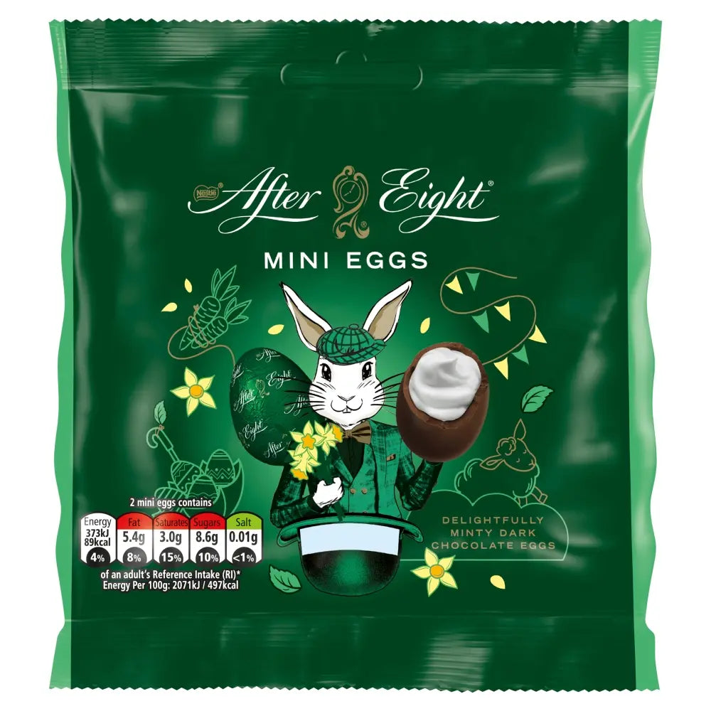 After Eight Dark Mint Chocolate Mini Eggs Sharing Bag 81g 12ct (UK)