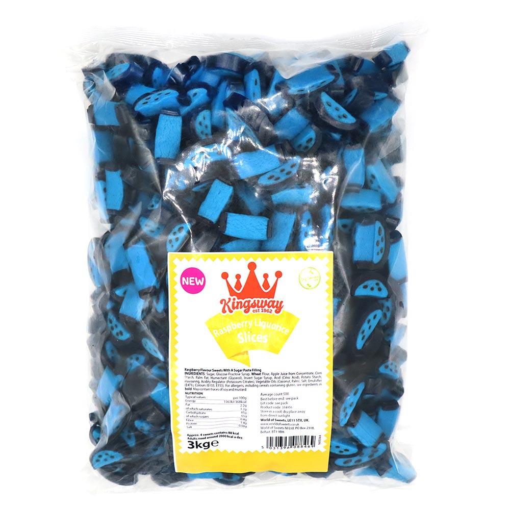 Kingsway Raspberry Liquorice Slices Bag 3kg (UK)