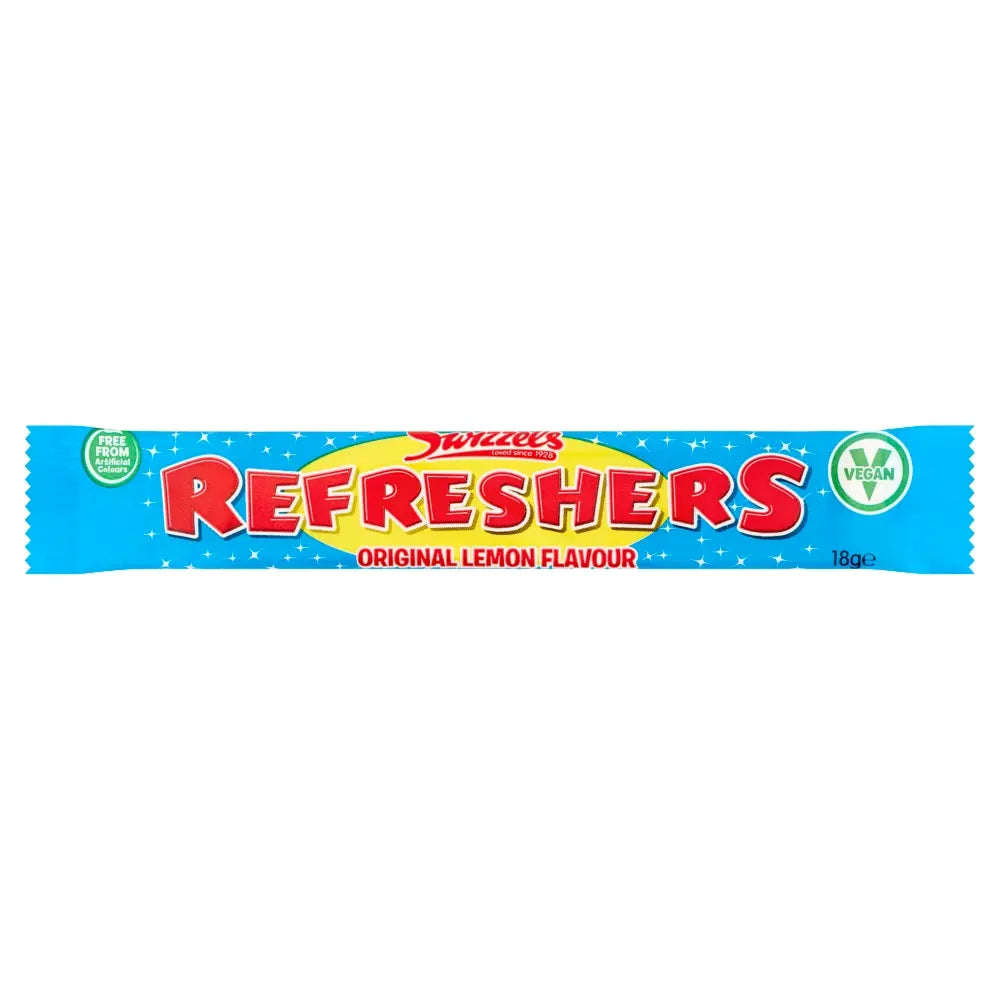 Swizzels Refreshers Original Lemon Flavour Chew Bar 18g 60ct (UK)