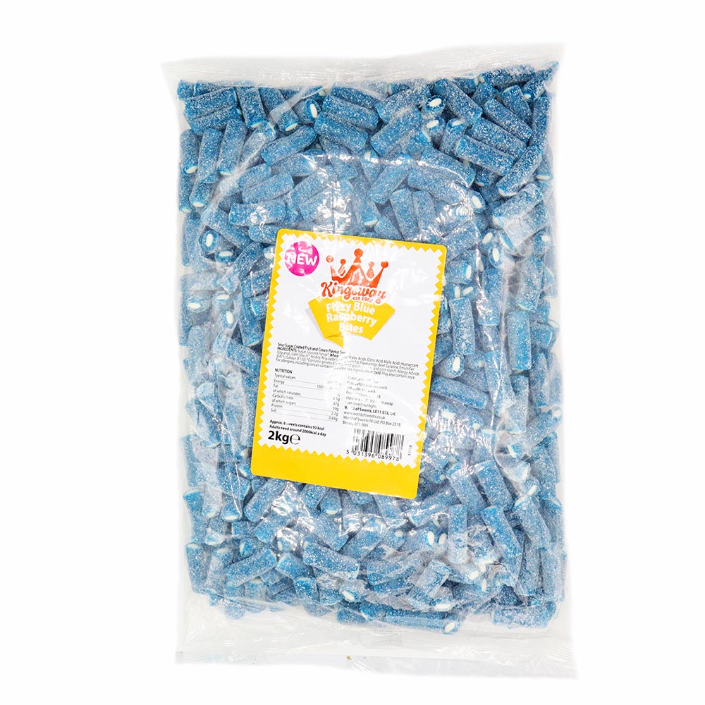 Kingsway Fizzy Blue Raspberry Bites Bag 2kg (UK)