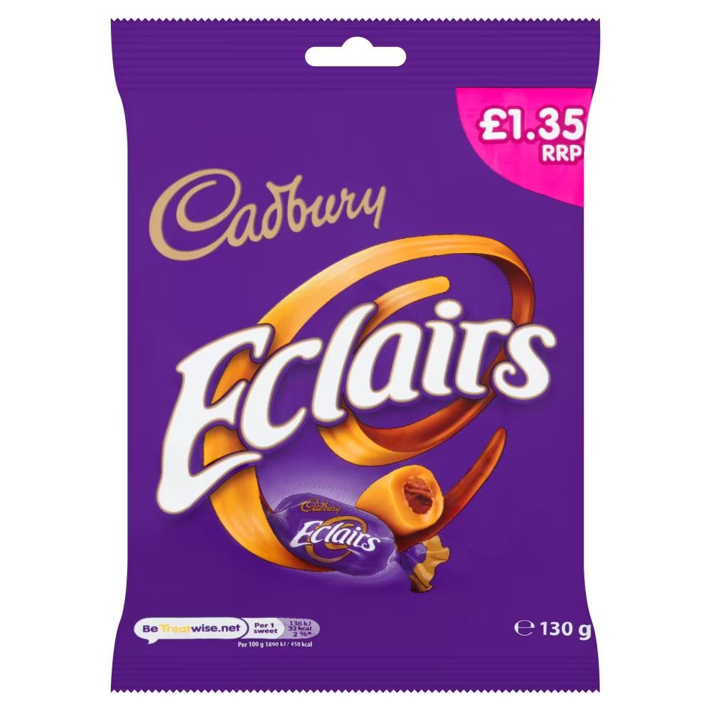 Cadbury Eclairs Chocolate Bag 130g 12ct (UK)