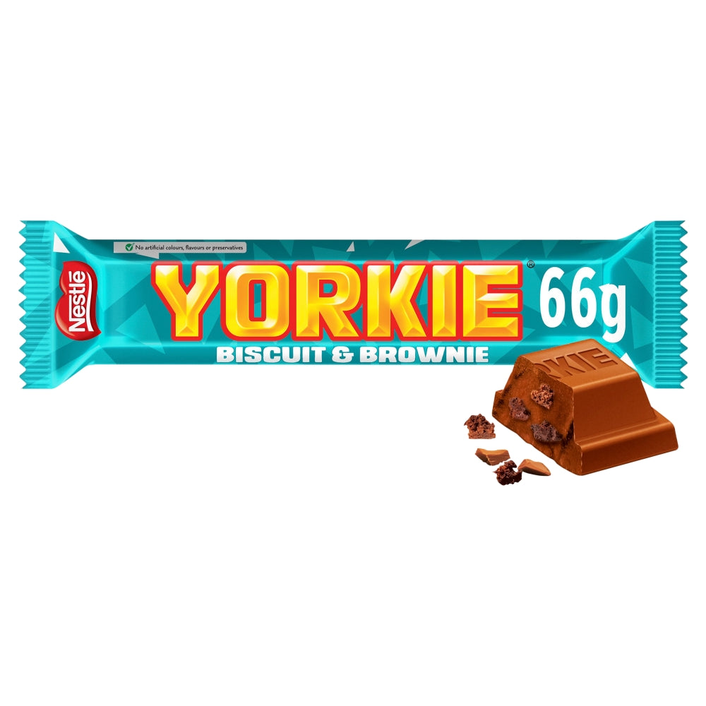 Yorkie Duo Biscuit & Brownie Chocolate Bar 66g 24ct (UK)