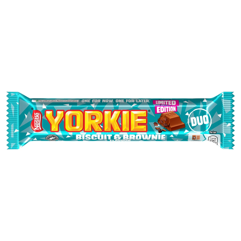 Yorkie Duo Biscuit & Brownie Chocolate Bar 66g 24ct (UK)