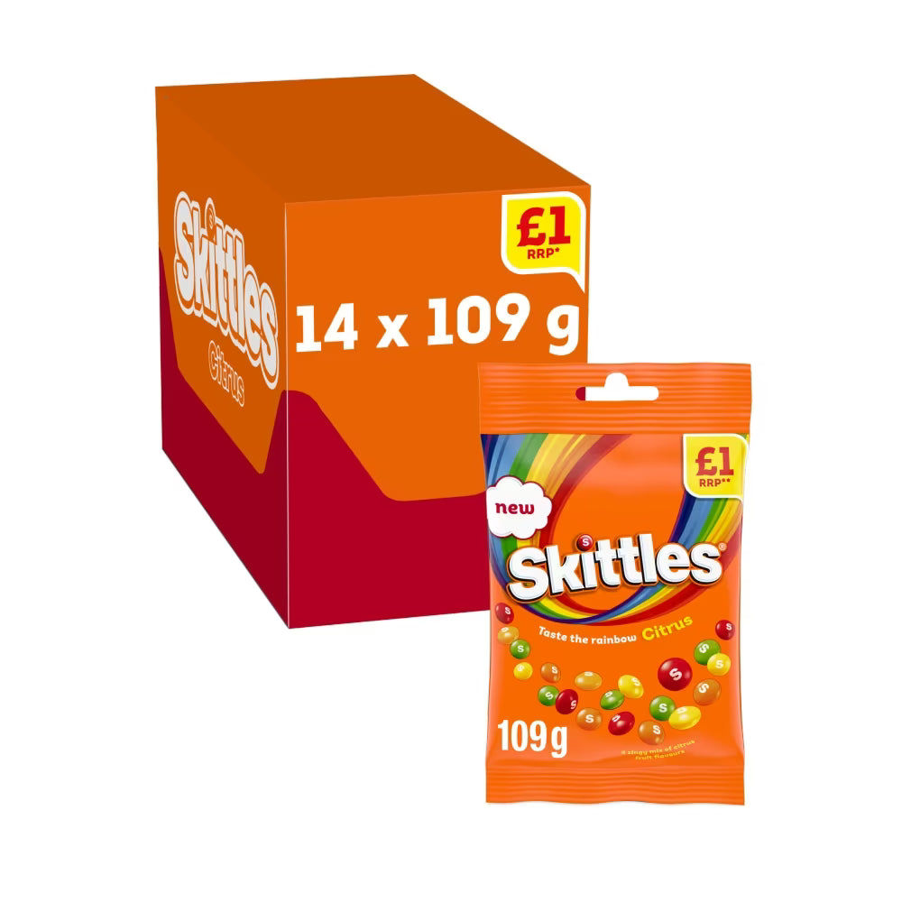 Skittles Citrus Bag 109g 14ct (UK)