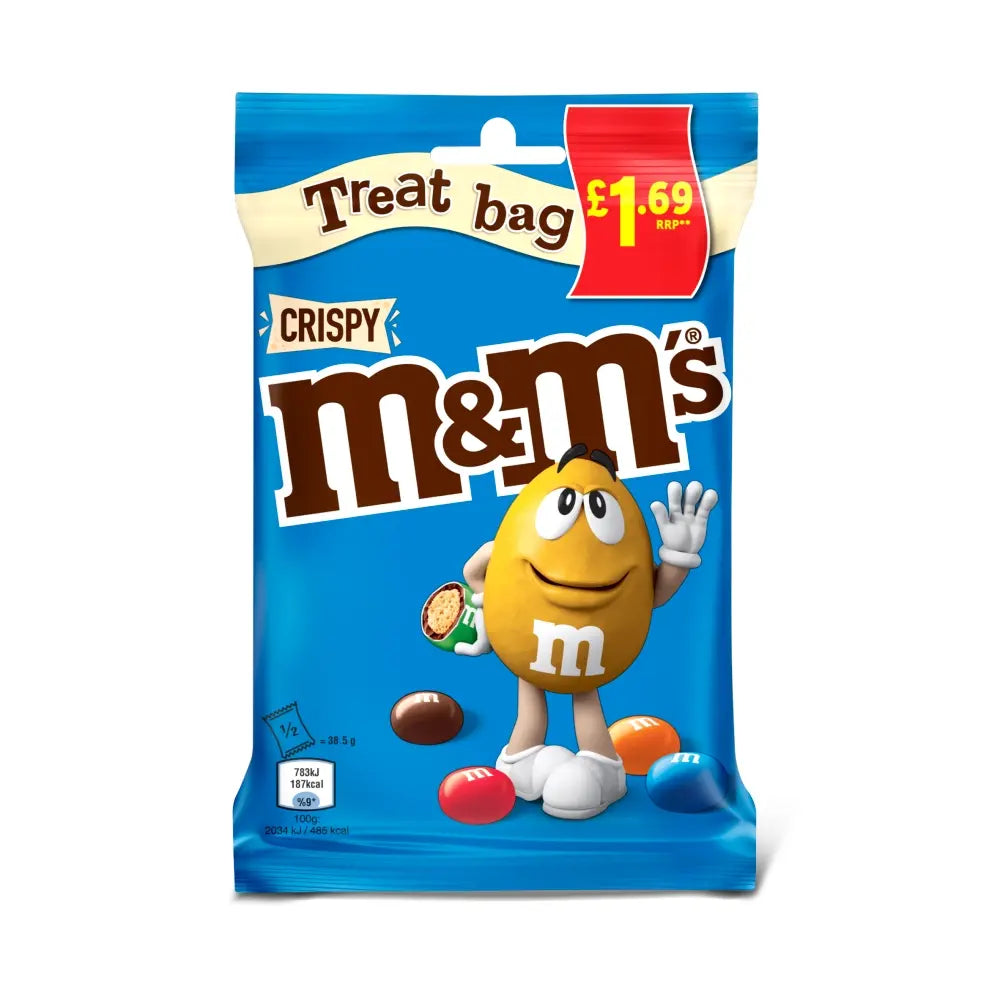 M&M'S Crispy Milk Chocolate Bag 77g 16ct (UK)