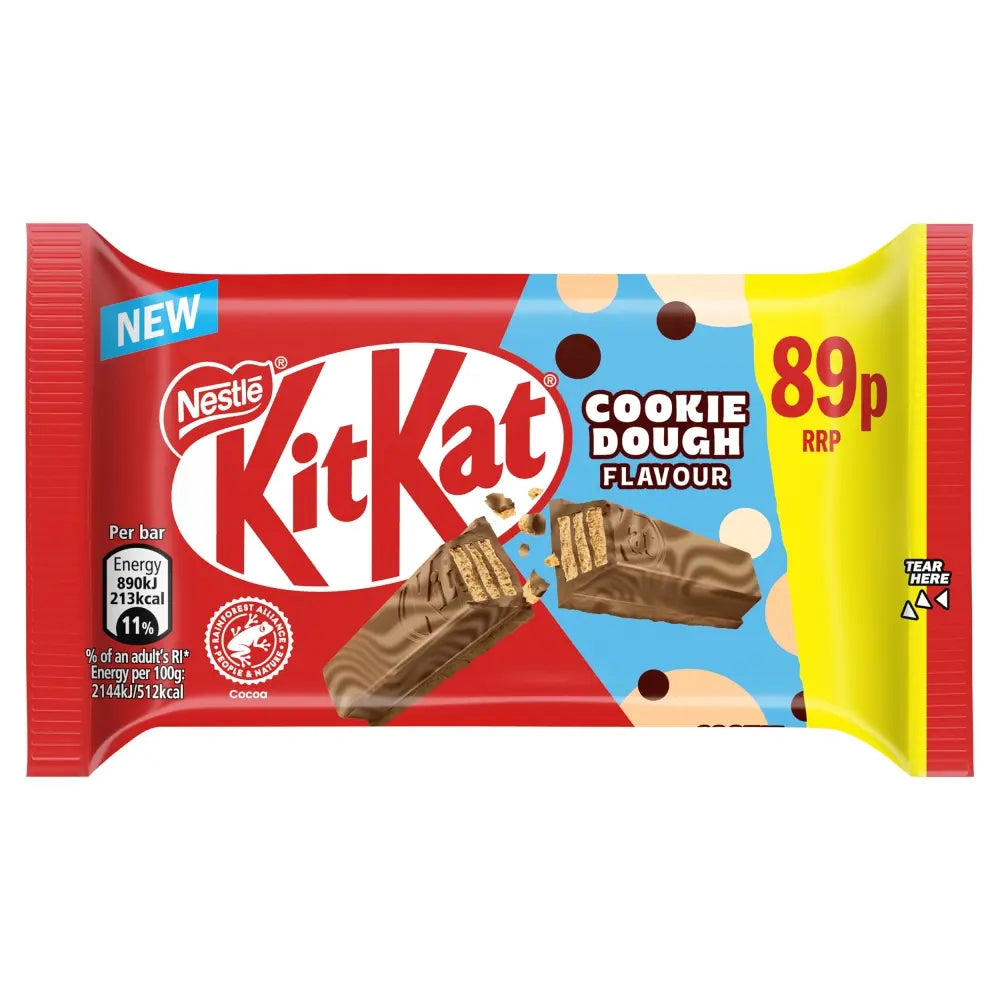 KitKat 4 Finger Cookie Dough Chocolate Bar 41.5g 24ct (UK)