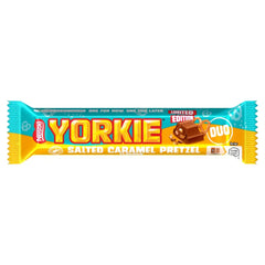 Yorkie Salted Caramel Pretzel Milk Chocolate DUO Bar 66g 24ct (UK)