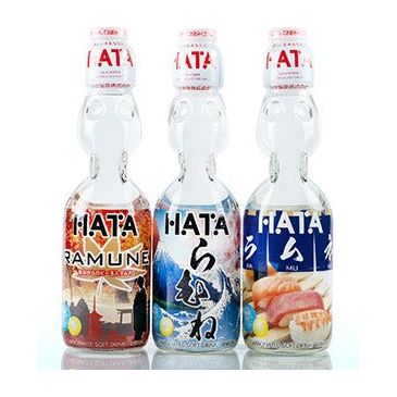 HATA KOSEN Bottle Ramune Assorted 3 Kinds 200ml 30ct (Japan ) (Pallet Shipping Only) (Shipping Extra, Click for Details)