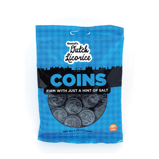 Gustaf's Dutch Licorice Coins Bag 5.29oz 12ct