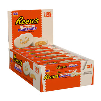 Reese's Enrobed In White Creme Pumpkin King Size 2.4oz. 24ct.