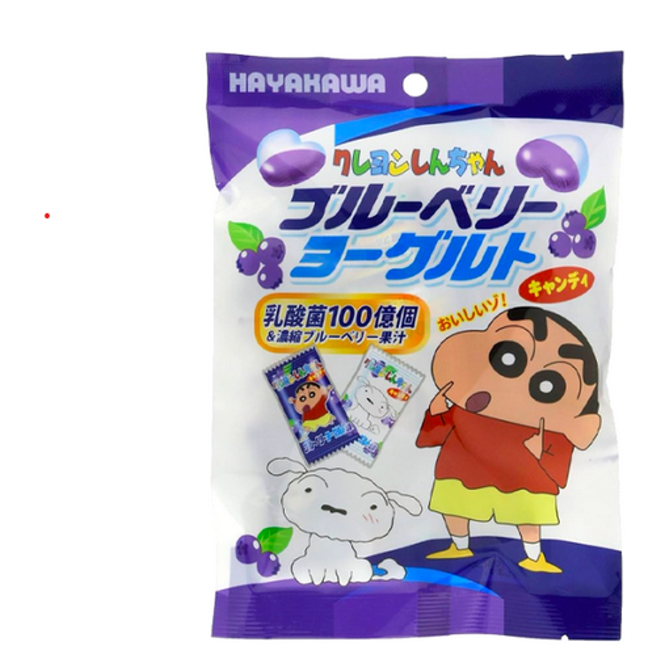 Hayakawa Seika Crayon Shin-Chan Blueberry Yogurt Candy 70g 20ct (Japan)