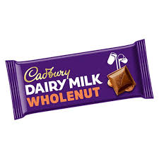 Cadbury Dairy Milk Whole Nut 120g 16ct (UK)