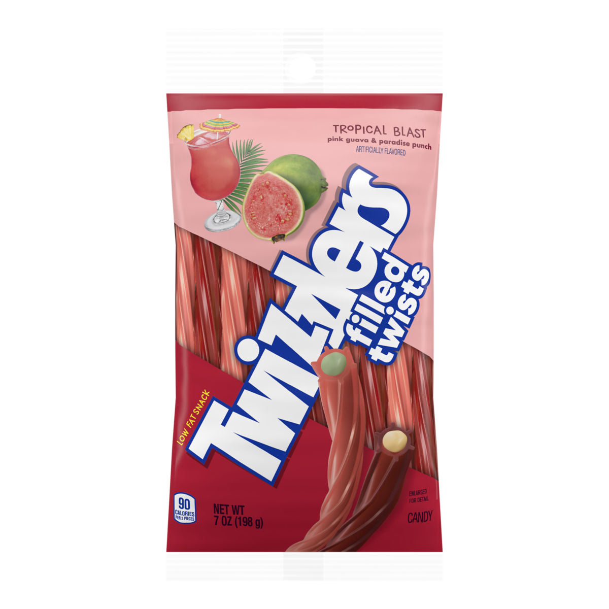 Twizzlers Filled Twists Peg Bag Tropical Blast 7 oz 12ct