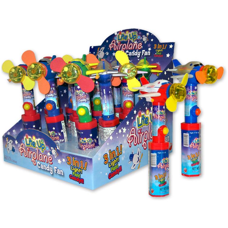 Candyrific Light Up Airplane Fan with Candy 0.53oz 12ct