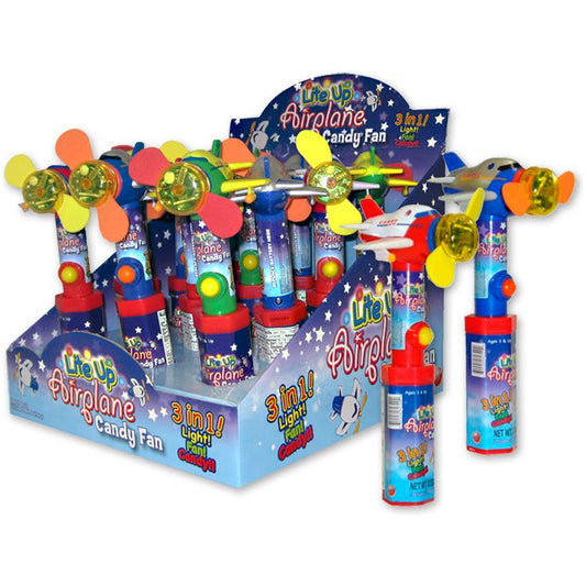 Candyrific Light Up Airplane Fan with Candy 0.53oz 12ct