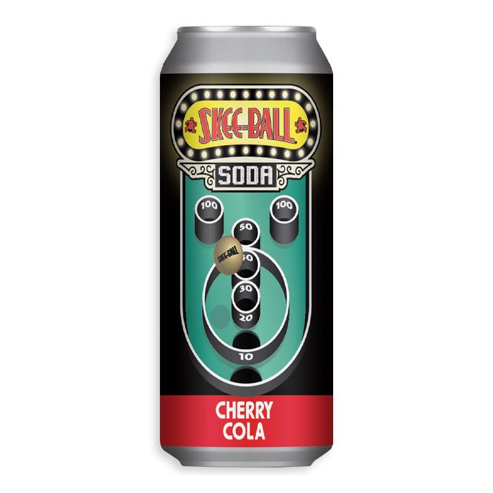 Rocket Fizz Cans Skee-Ball Cherry Cola 16oz 24ct (Shipping Extra, Click for Details)