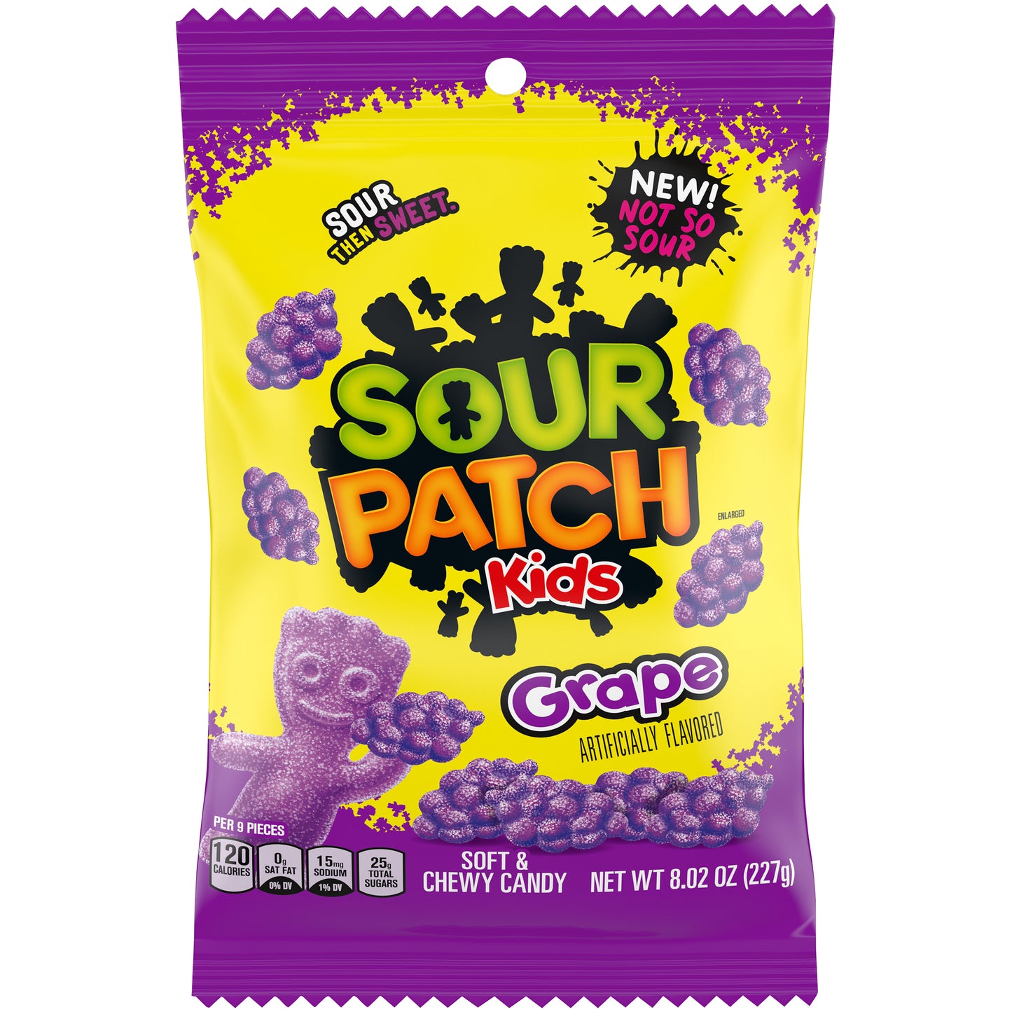 Sour Patch Kids Grape Peg Bags 8.02oz 12ct