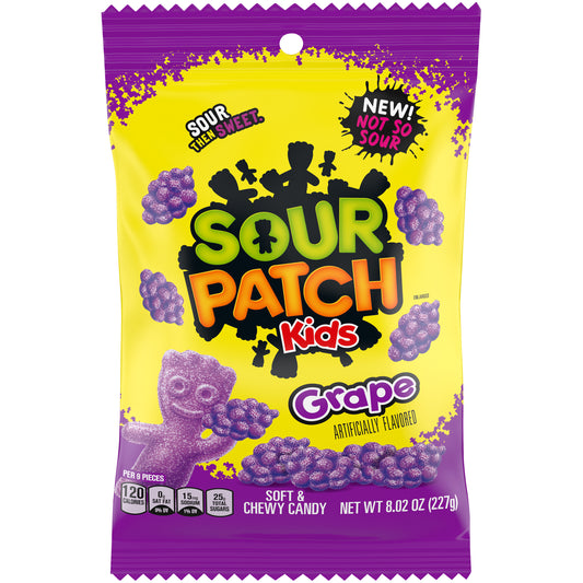 Sour Patch Kids Grape Peg Bags 8.02oz 12ct
