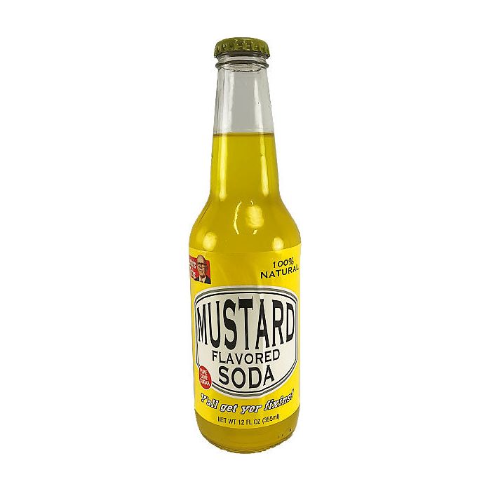 Lester Fixins Mustard Soda Glass Bottle 12oz 24ct (Pallet Shipping Only) (Shipping Extra, Click for Details)