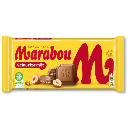 Marabou Schweizernöt - Chopped Swiss Hazelnuts 100g 22ct (Sweden)