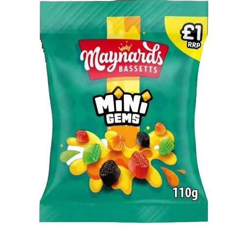 Maynards Bassetts Mini Gems 110g 10ct (UK)
