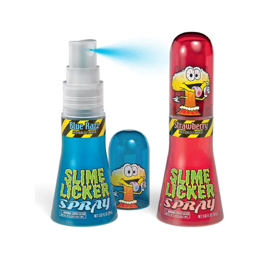 Toxic Waste Slime Licker Spray Blue Razz and Strawberry 0.95oz 12ct