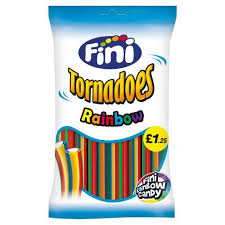 Fini Tornedoes Tubes Rainbow Tubes 140g 12ct (UK)