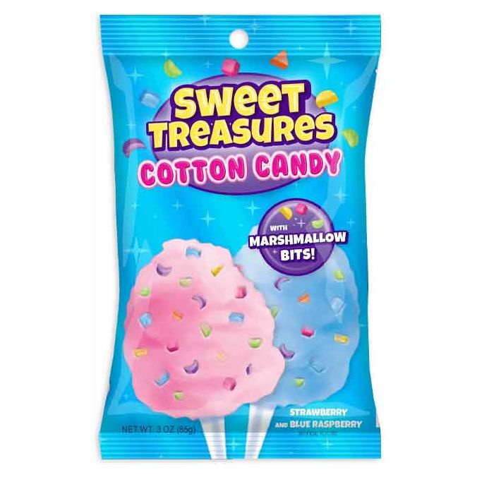 Sweet Treasures With Mallow Bites Cotton Candy 3oz 12ct