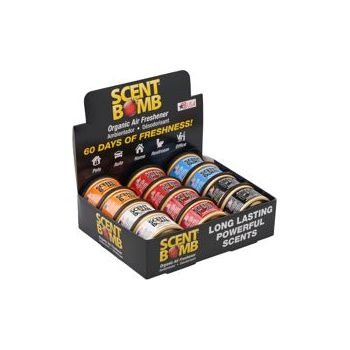 Scent Bomb Organic Can Assorted Display - Assortment 1 (Black, Black Cherry, Cotton, Hawaiian, Mango) 1.5oz 12ct