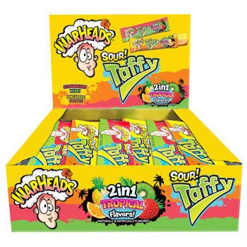 Warheads Taffy Bar 2in1 Tropical 1.49oz 24ct