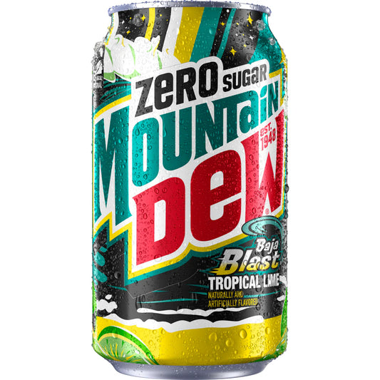 Mountain Dew Baja Blast Tropical Lime Zero 12oz 12ct (Shipping Extra, Click for Details)