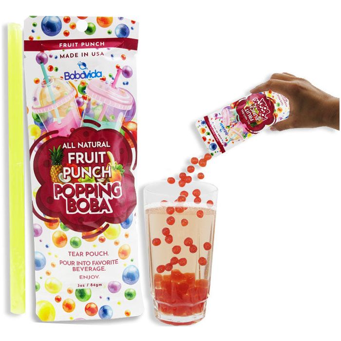 Bobavida Popping Boba All Natural Fruit Punch 3oz 10ct