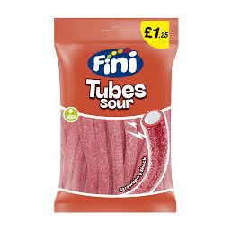 Fini Tubes Sour Strawberry 140g 12ct (UK)
