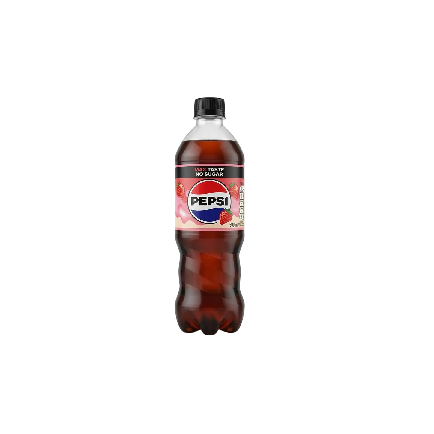 Pepsi Max Strawberry & Cream Bottle 500ml 12ct (UK) (Shipping Extra, Click for Details)
